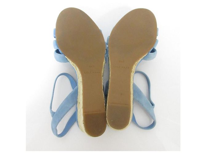 Autre Marque Sandali con zeppa in suede Cole Haan Blu - vista 6