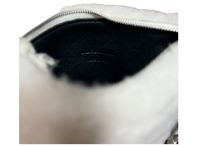 Borsa a spalla mini in shearling Jil Sander Bianco - vista 5