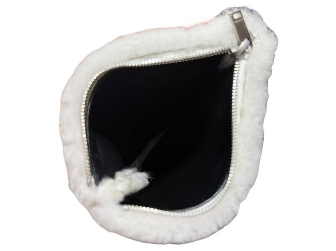Borsa a spalla mini in shearling Jil Sander Bianco - vista 6