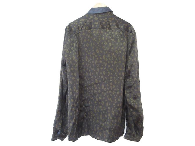 Autre Marque Chaqueta 2 en 1 de satén 3.1 Phillip Lim Verde Caqui Azul marino - vista 2