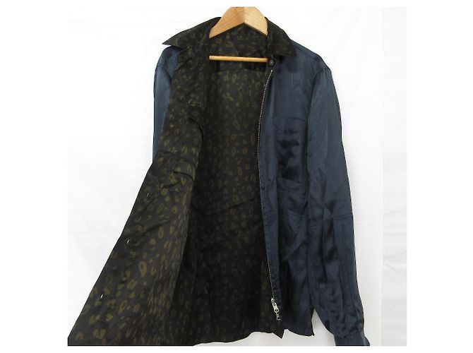 Autre Marque Chaqueta 2 en 1 de satén 3.1 Phillip Lim Verde Caqui Azul marino - vista 7