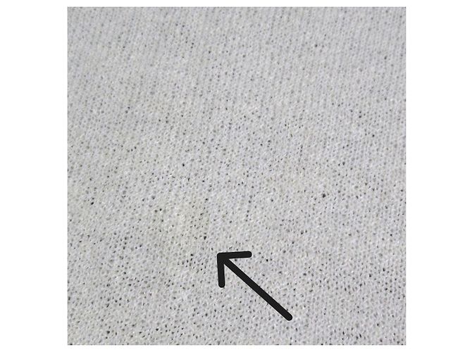 Autre Marque BLAMINK Leinen-Nylon Stricktop Weiß Aus weiß - Ansicht 6