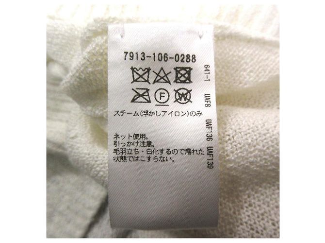 Autre Marque BLAMINK Leinen-Nylon Stricktop Weiß Aus weiß - Ansicht 9