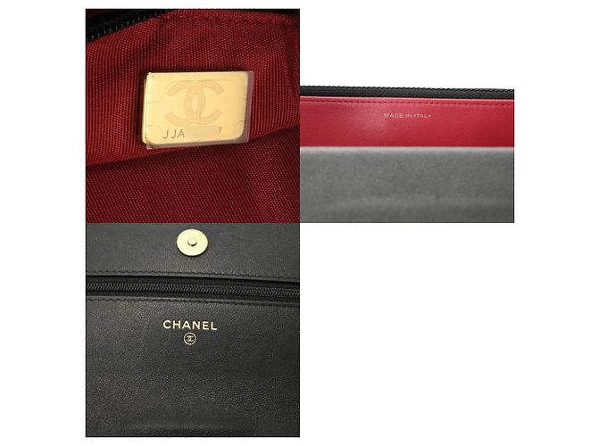 Cartera de cadena acolchada Chanel 19 Negro - vista 11
