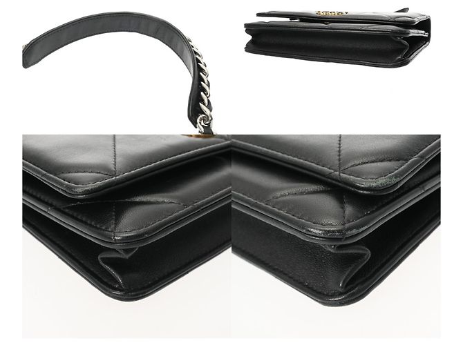 Cartera de cadena acolchada Chanel 19 Negro - vista 5