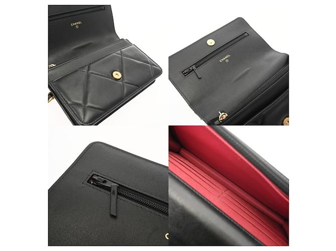 Cartera de cadena acolchada Chanel 19 Negro - vista 9
