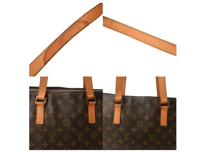 Borsa tote Cabas Mezzo in monogramma marrone Louis Vuitton - vista 9