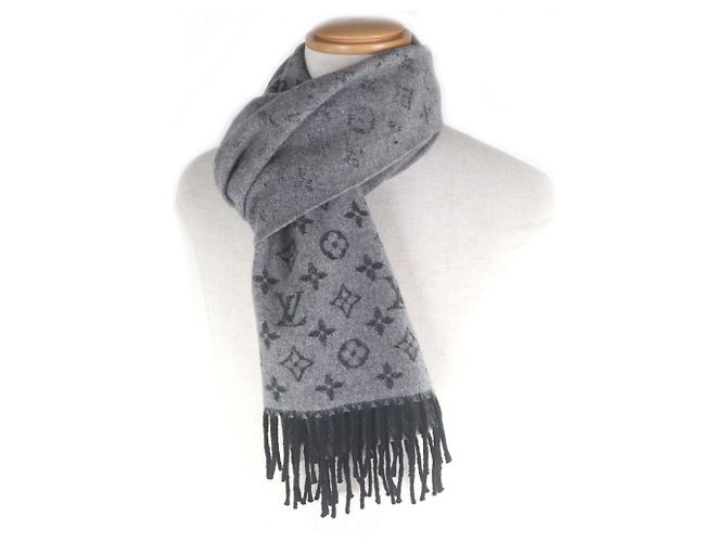 Sciarpa in cashmere e lana Monogram Gradient Louis Vuitton Marrone Nero - vista 2