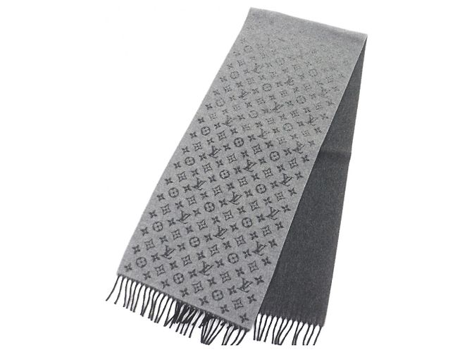 Sciarpa in cashmere e lana Monogram Gradient Louis Vuitton Marrone Nero - vista 3