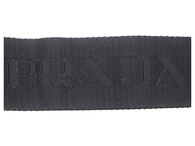 Borsa a corpo in nylon e pelle Prada 2VH176 Nero - vista 9