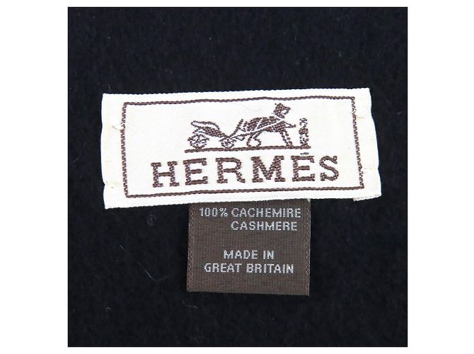 Stola in cashmere Hermès Nero - vista 7