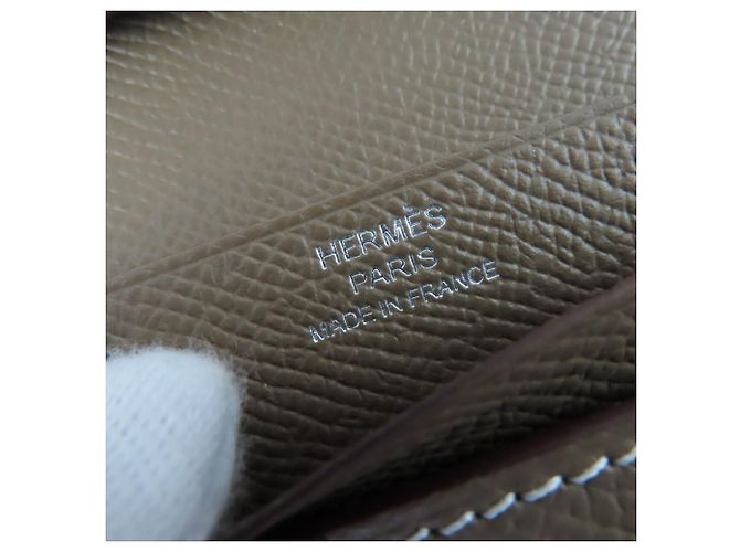 Hermès Cartera Larga Soufflé Bearn Hermes Gris pardo - vista 10