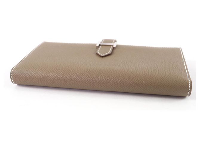 Hermès Cartera Larga Soufflé Bearn Hermes Gris pardo - vista 4