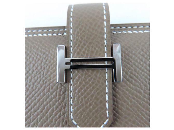 Hermès Cartera Larga Soufflé Bearn Hermes Gris pardo - vista 8