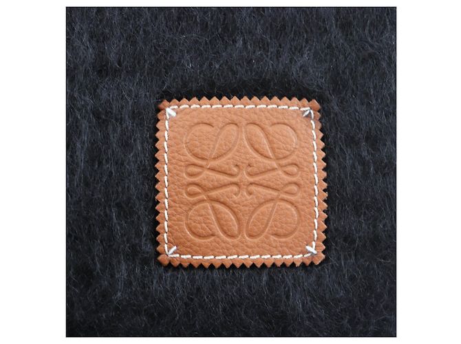 Stola in misto mohair e lana Loewe nera Nero - vista 5