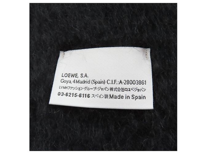 Stola in misto mohair e lana Loewe nera Nero - vista 6