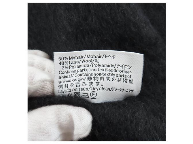 Stola in misto mohair e lana Loewe nera Nero - vista 7