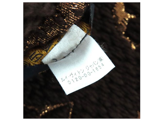 Sciarpa Logomania Shine in Lana e Seta Louis Vuitton 2019 Marrone D'oro - vista 7