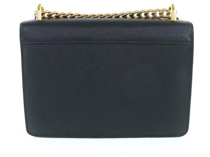 Mini borsa a spalla in pelle Saffiano Prada Nero - vista 3