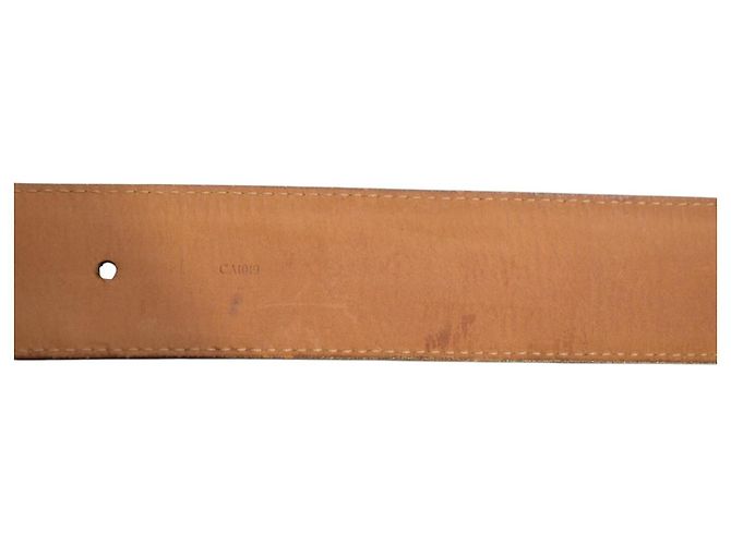 Louis Vuitton LV Initiales Gürtel aus Monogramm-Canvas / Leder mit goldener Schnalle, Größe 95/38 Braun - Ansicht 7