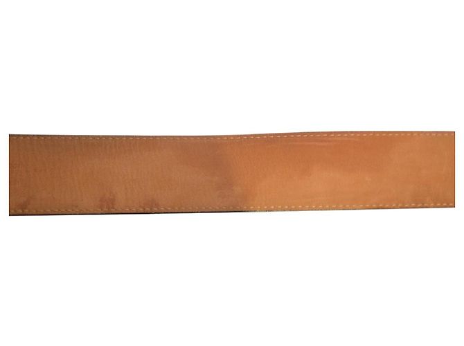 Louis Vuitton LV Initiales Gürtel aus Monogramm-Canvas / Leder mit goldener Schnalle, Größe 95/38 Braun - Ansicht 9