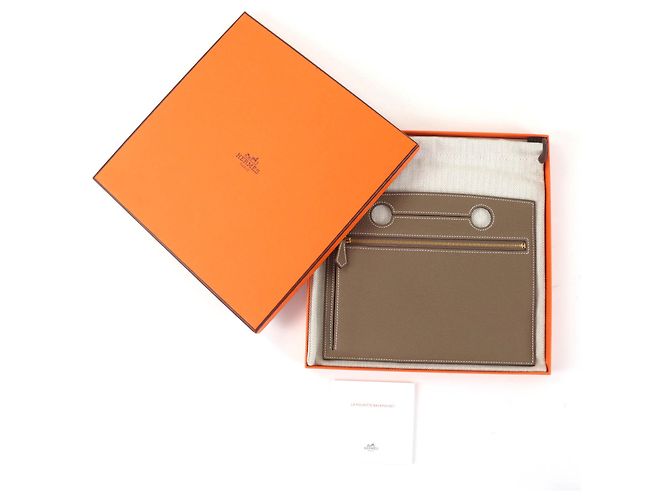 Hermès Borsa in pelle Togo Etoupe HERMES Taupe - vista 2