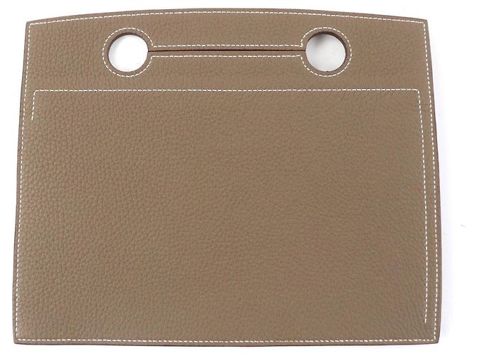 Hermès Borsa in pelle Togo Etoupe HERMES Taupe - vista 3