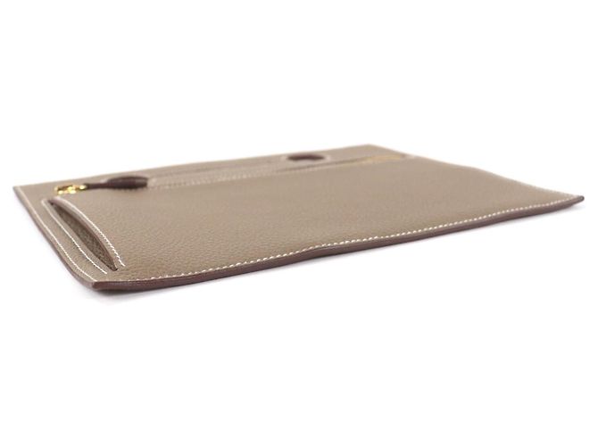 Hermès Borsa in pelle Togo Etoupe HERMES Taupe - vista 4