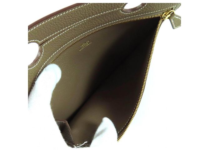 Hermès Borsa in pelle Togo Etoupe HERMES Taupe - vista 5