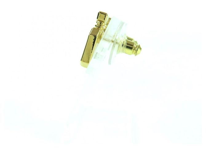 Orecchini a forma di bottiglia di profumo Chanel C25C Coco Mark D'oro - vista 3