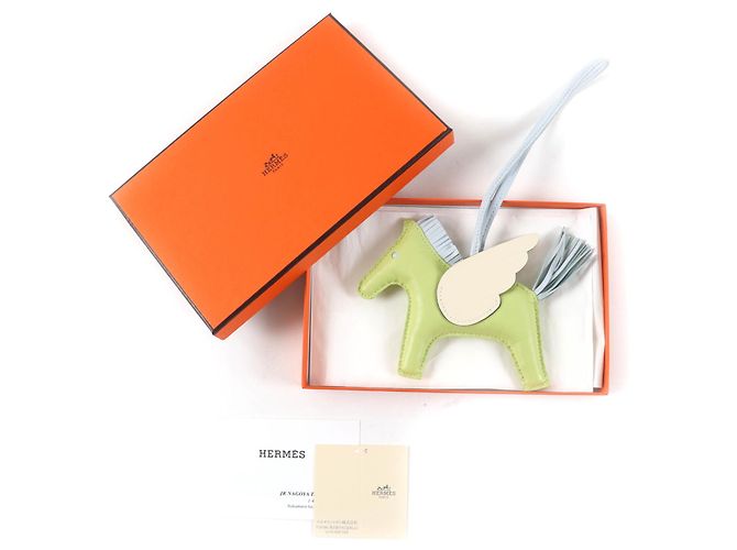Hermès HERMES Charm Rodeo Pegasus MM Crudo Giallo Blu chiaro - vista 2