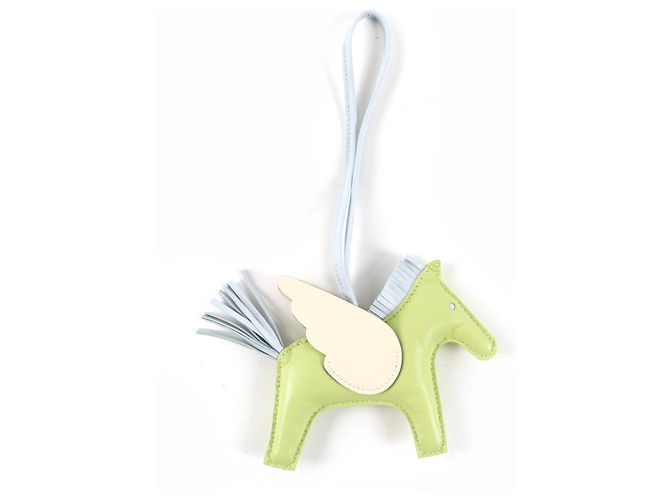 Hermès HERMES Charm Rodeo Pegasus MM Crudo Giallo Blu chiaro - vista 3