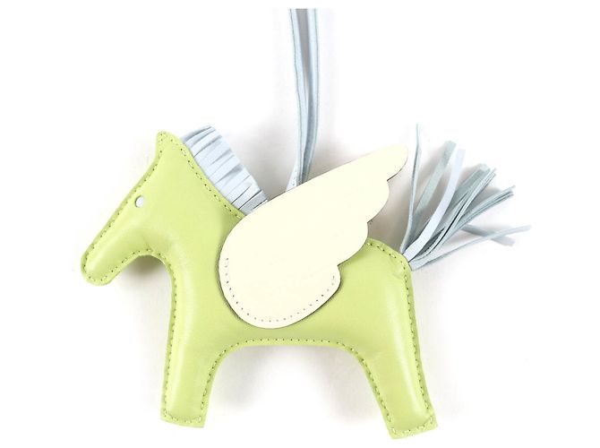 Hermès HERMES Charm Rodeo Pegasus MM Crudo Giallo Blu chiaro - vista 4
