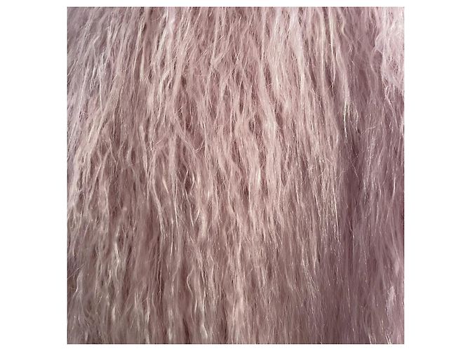 Impresionante ecopelaje PINKO rosa efecto Mongolia, nuevo - vista 9