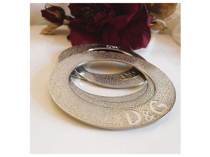 Splendido set DOLCE & GABBANA di 5 bracciali rigidi collezione "Stone" Argento - vista 3