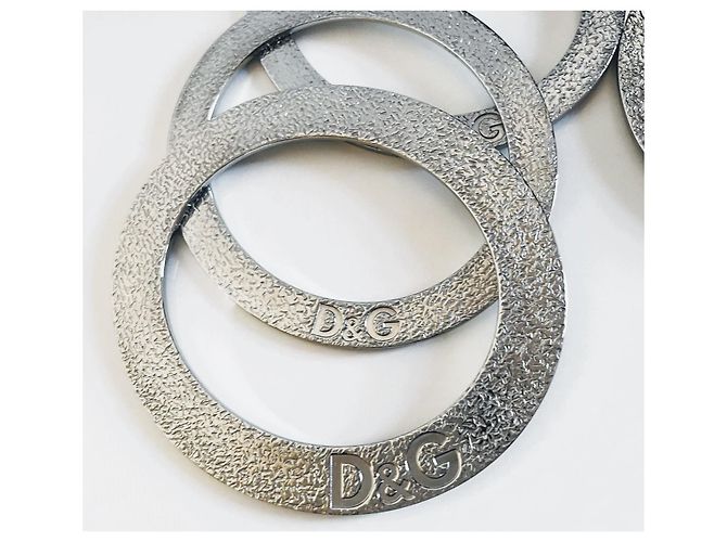 Splendido set DOLCE & GABBANA di 5 bracciali rigidi collezione "Stone" Argento - vista 8