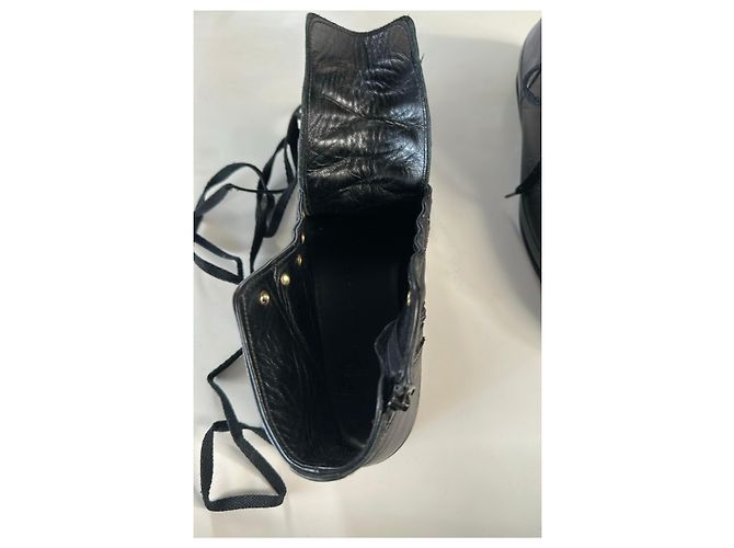Schwarze Leder-Ankle-Boots von Yohji Yamamoto - Ansicht 12