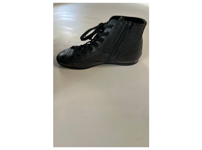 Schwarze Leder-Ankle-Boots von Yohji Yamamoto - Ansicht 9