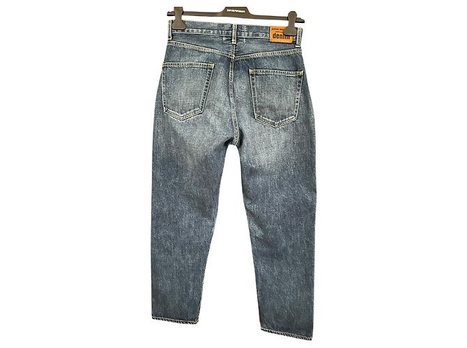Jeans de denim bordados Junya Watanabe Azul - vista 2