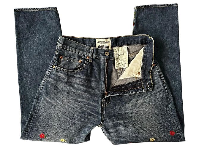 Jeans de denim bordados Junya Watanabe Azul - vista 3