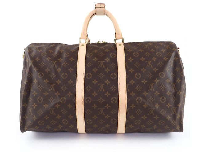 Borsa Boston Keepall Bandoulière 55 Louis Vuitton Marrone - vista 2