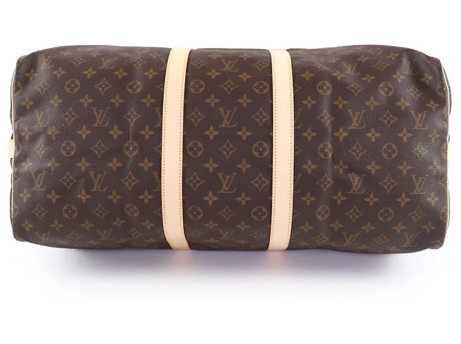 Borsa Boston Keepall Bandoulière 55 Louis Vuitton Marrone - vista 3