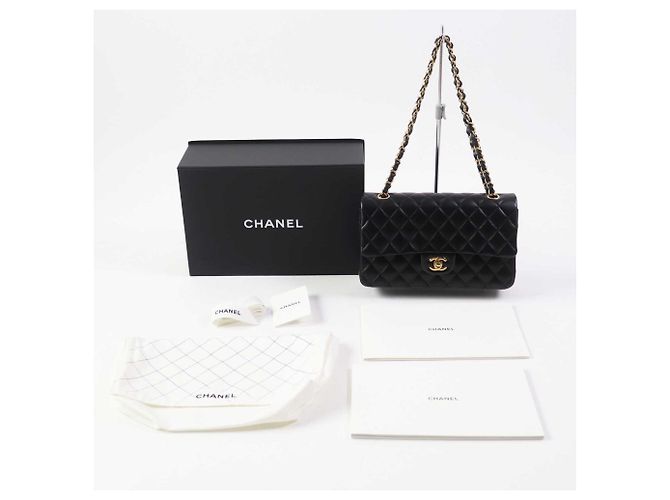 Borsa a Spalla Chanel A01112 Matelassé 25 in Pelle di Agnello Nero - vista 2
