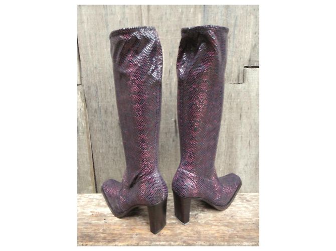 Botas Vic Matié Morado Oscuro Cuero - vista 4