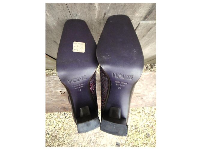Botas Vic Matié Morado Oscuro Cuero - vista 5