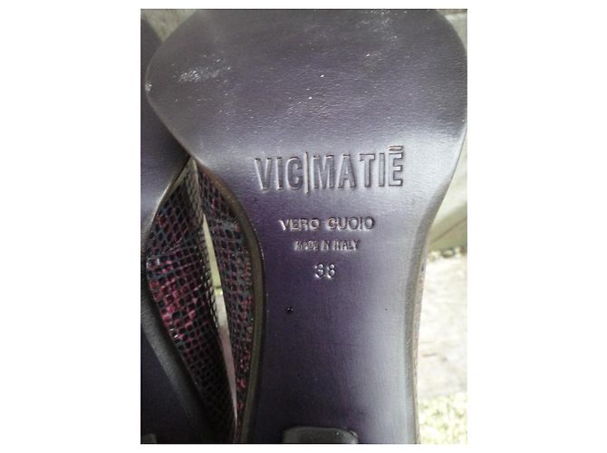 Botas Vic Matié Morado Oscuro Cuero - vista 9