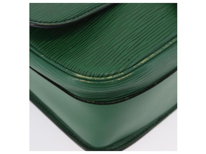 LOUIS VUITTON Bolsa de Ombro Cartouchiere MM Epi Verde M52244 LV Auth AMZ360 - vista 10
