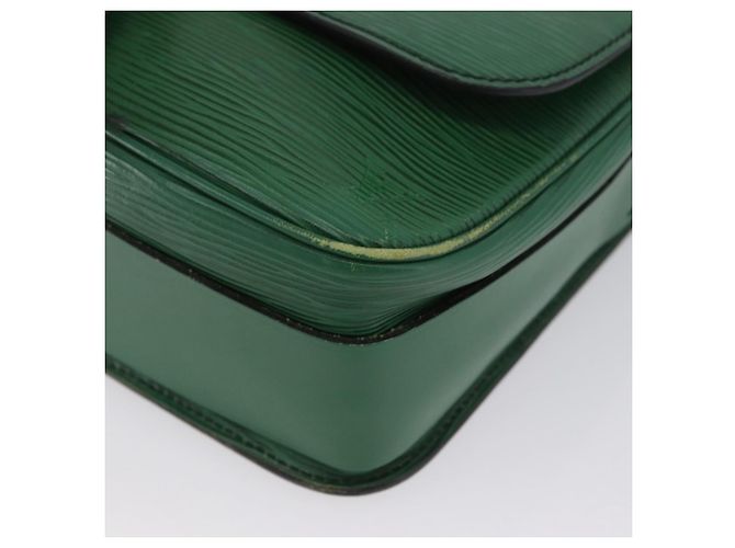 LOUIS VUITTON Bolsa de Ombro Cartouchiere MM Epi Verde M52244 LV Auth AMZ360 - vista 14