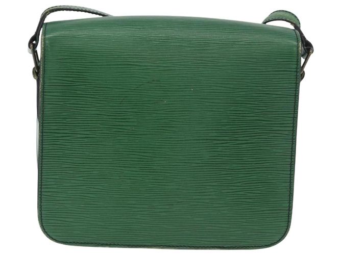 LOUIS VUITTON Bolsa de Ombro Cartouchiere MM Epi Verde M52244 LV Auth AMZ360 - vista 2