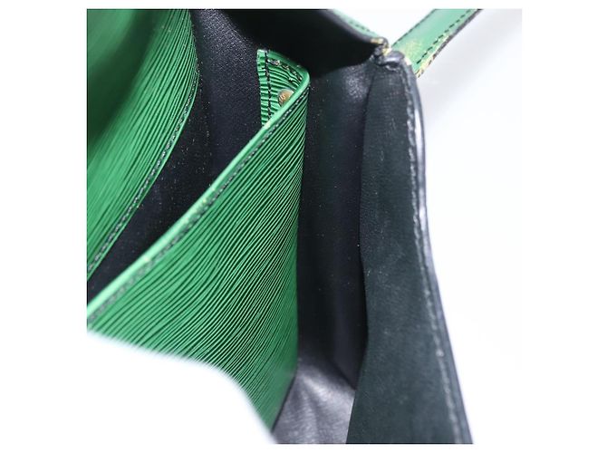 LOUIS VUITTON Bolsa de Ombro Cartouchiere MM Epi Verde M52244 LV Auth AMZ360 - vista 23